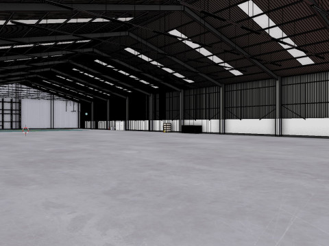 Industrial Warehouse Interior 3 3D Model