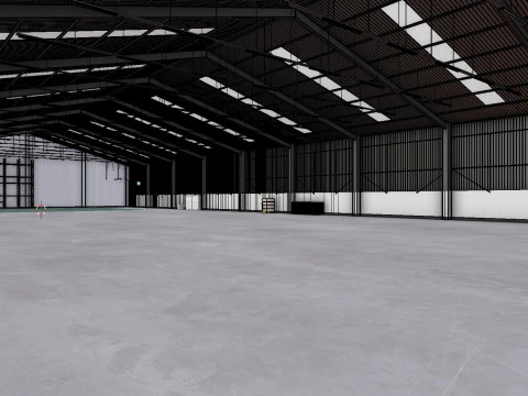 Industrial Warehouse Interior 3 3D Model