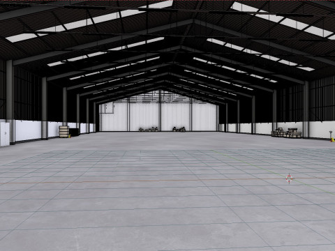 Industrial Warehouse Interior 3 3D Model