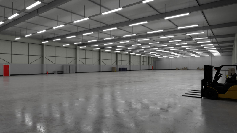 Industrial Warehouse Interior 3b Modelo 3D .c4d .max .obj .3ds .fbx .stl .blend