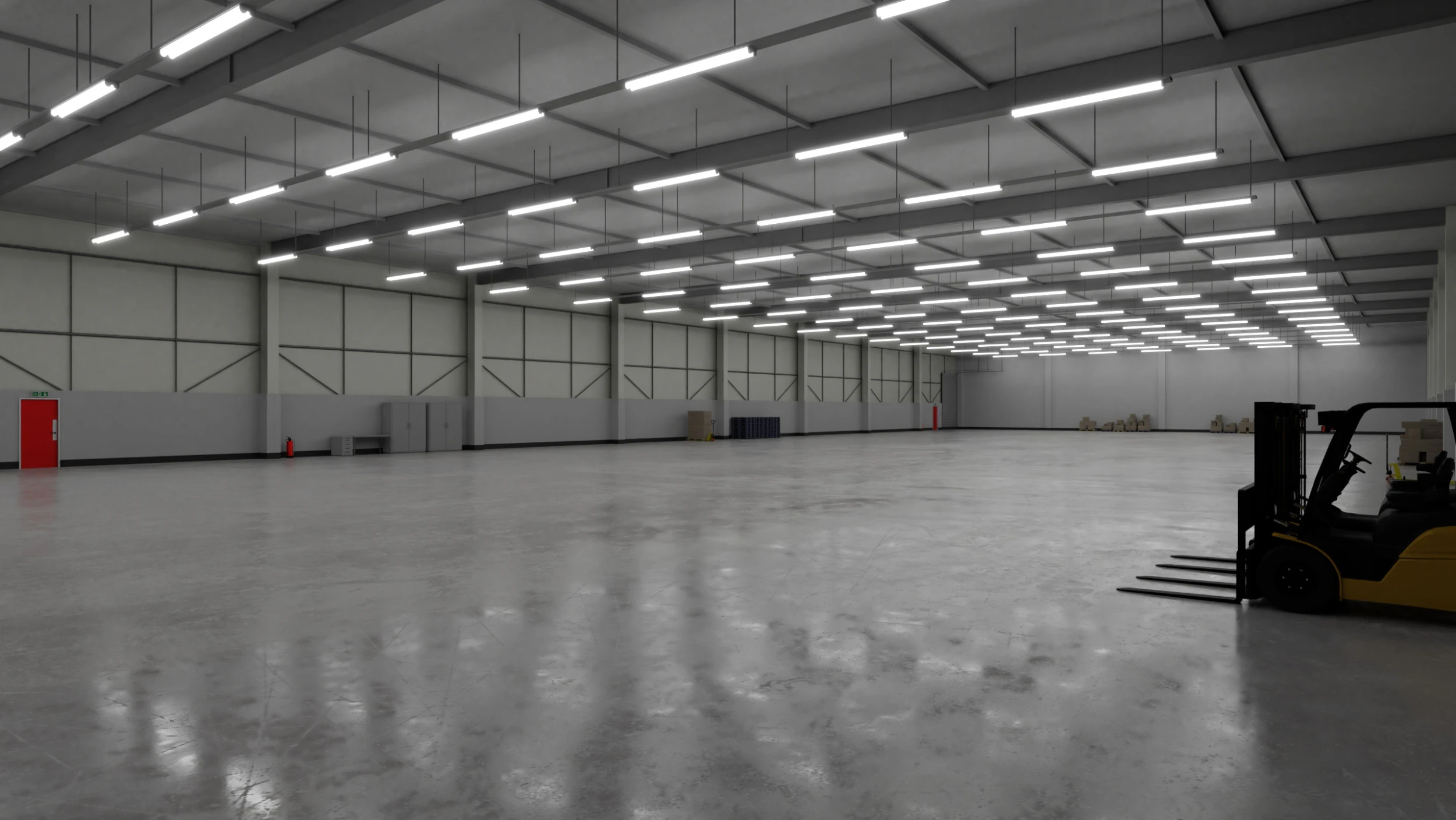 Industrial Warehouse Interior 3b 3D Model .c4d .max .obj .3ds .fbx .stl .blend 