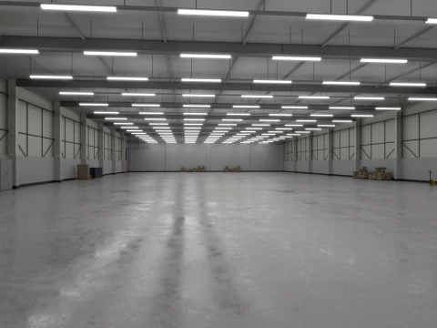 Industrial Warehouse Interior 3b 3D Model