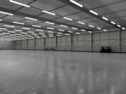 Industrial Warehouse Interior 3b Modelo 3D
