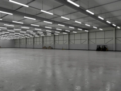 Industrial Warehouse Interior 3b 3D Model