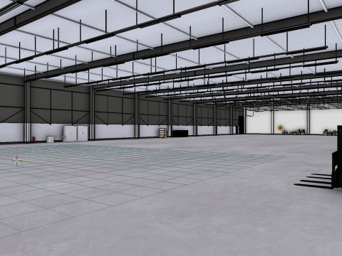 Industrial Warehouse Interior 3b Modelo 3D
