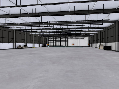 Industrial Warehouse Interior 3b Modelo 3D
