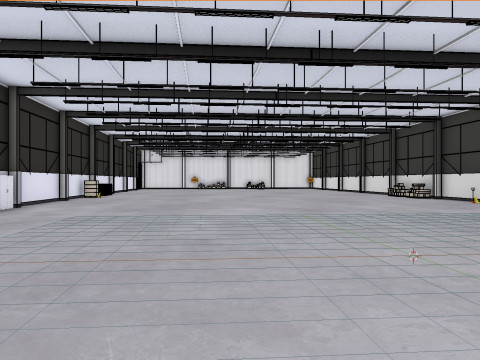 Industrial Warehouse Interior 3b Modelo 3D