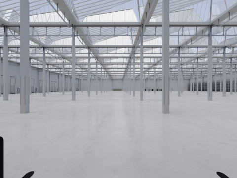 Industrial Warehouse Interior 4 3D Model