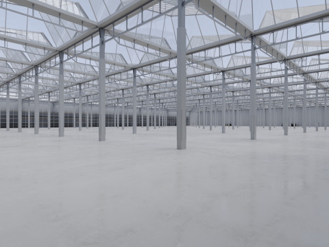Industrial Warehouse Interior 4 3D Model