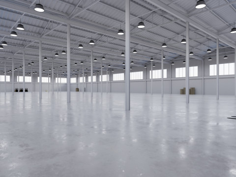 Industrial Warehouse Interior 5 3D-Modell