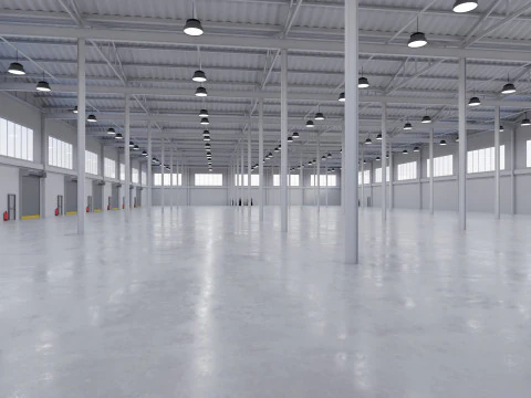Industrial Warehouse Interior 5 3D Model