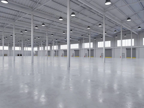 Industrial Warehouse Interior 5 3D Model