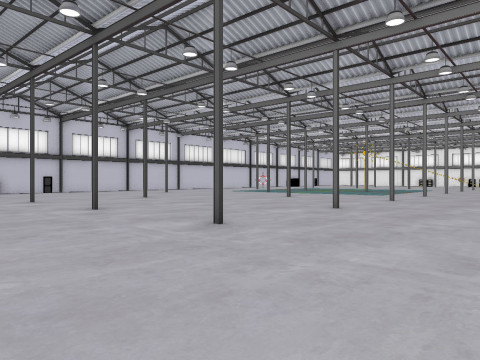 Industrial Warehouse Interior 5 3Dモデル