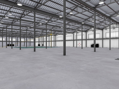 Industrial Warehouse Interior 5 3Dモデル