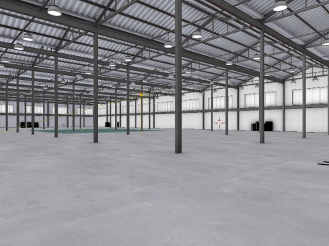 Industrial Warehouse Interior 5 3D Model