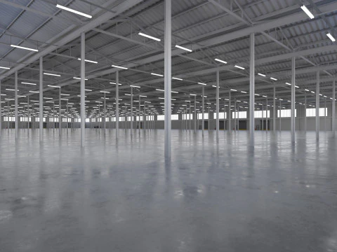 Industrial Warehouse Interior 5b 3D Model