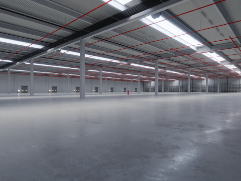 Industrial Warehouse Interior 6 3D-Modell