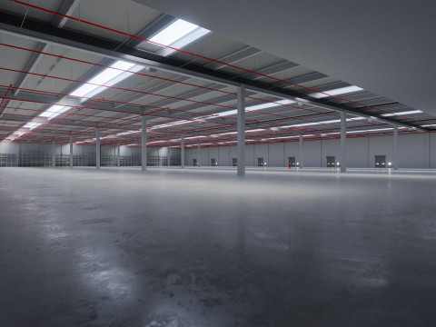 Industrial Warehouse Interior 6 3D-Modell