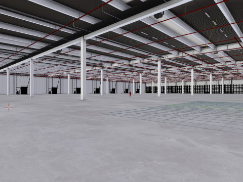 Industrial Warehouse Interior 6 3D-Modell