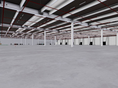 Industrial Warehouse Interior 6 3D-Modell