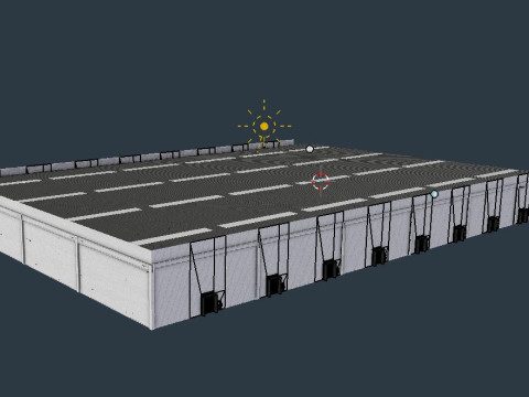 Industrial Warehouse Interior 6 3D-Modell