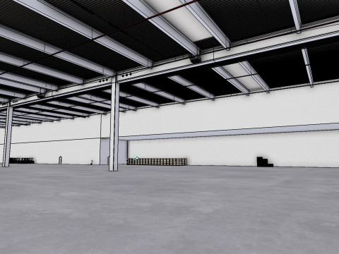 Industrial Warehouse Interior 6 3D-Modell
