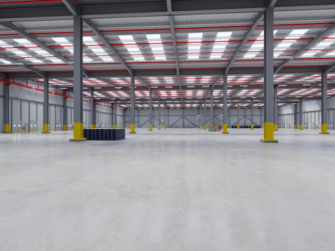 Industrial Warehouse Interior 7 3D-Modell