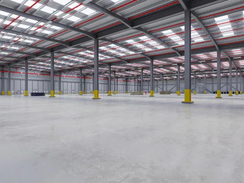 Industrial Warehouse Interior 7 3D Model