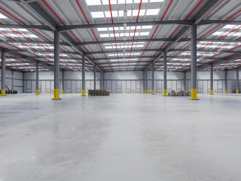 Industrial Warehouse Interior 7 3D Model