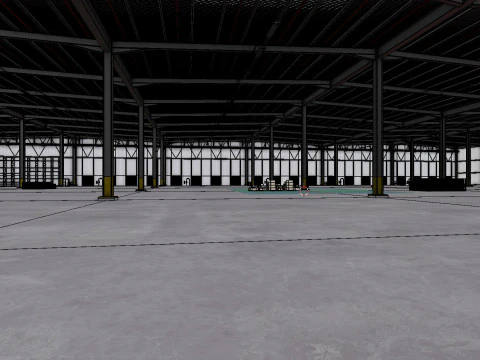 Industrial Warehouse Interior 7 3D Model