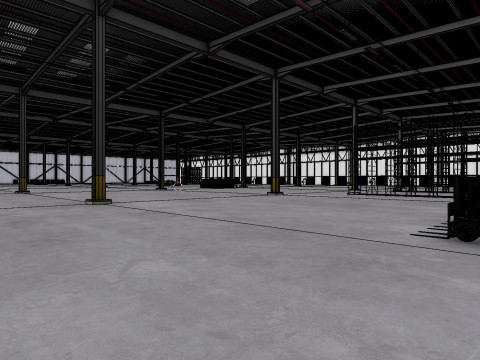 Industrial Warehouse Interior 7 3D 模型