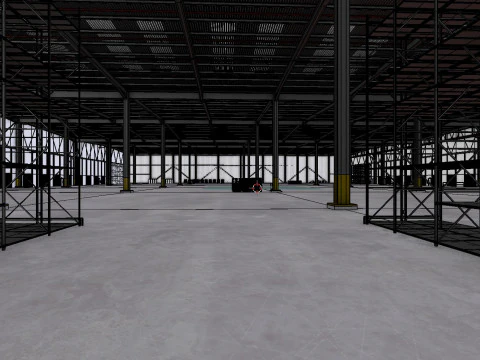 Industrial Warehouse Interior 7 3D Model