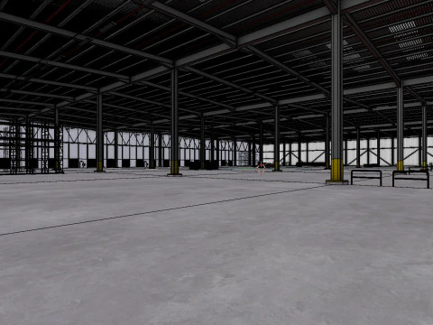 Industrial Warehouse Interior 7 3D Model