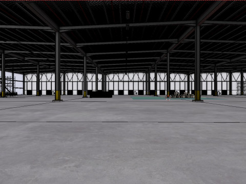 Industrial Warehouse Interior 7 3D 模型