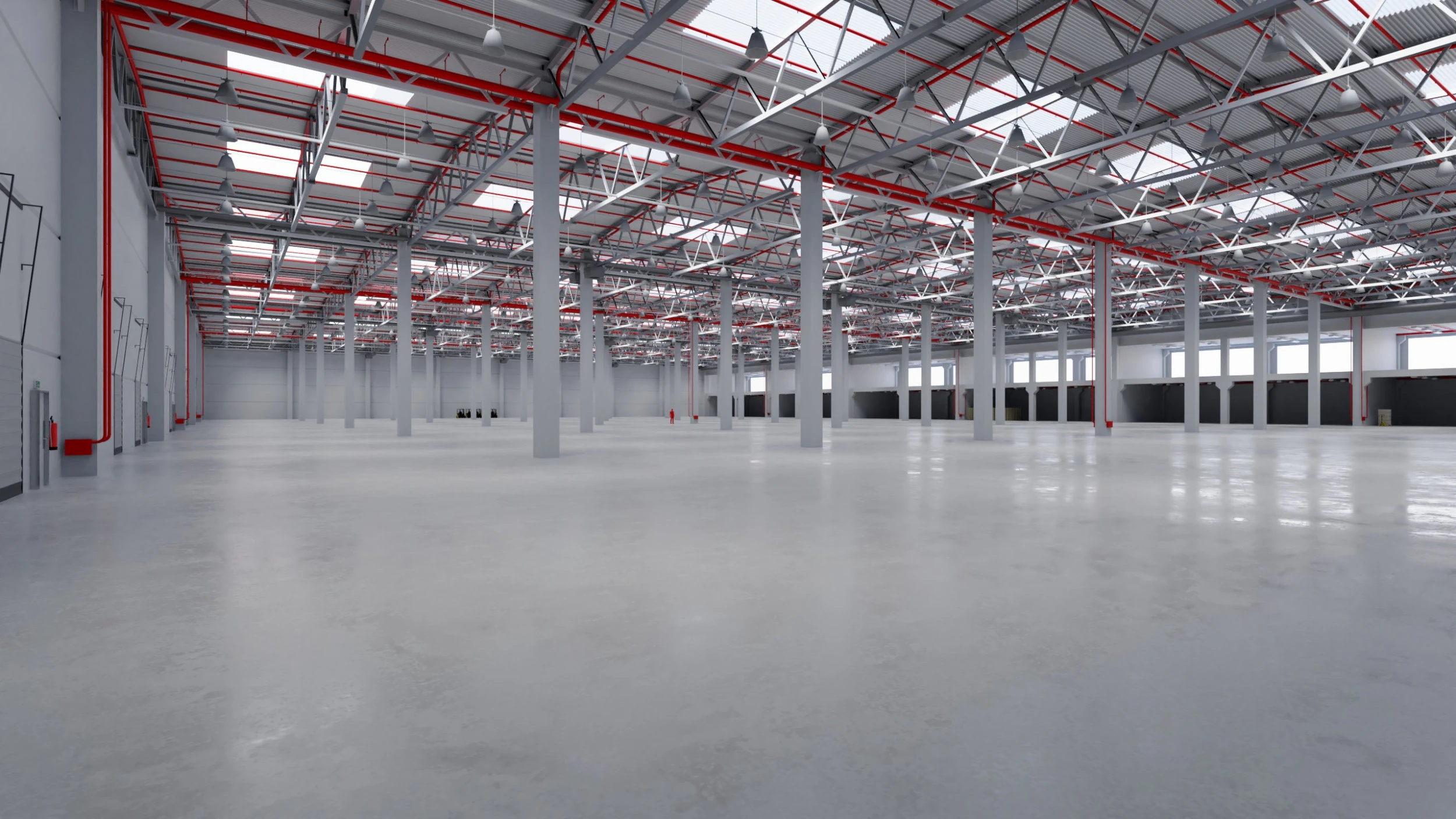 Industrial Warehouse Interior 8 3D Model .c4d .max .obj .3ds .fbx .stl .blend