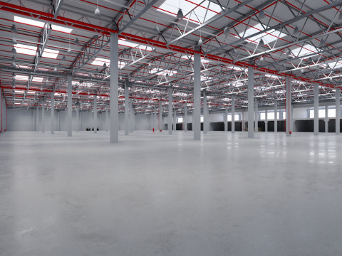 Industrial Warehouse Interior 8 3D-Modell