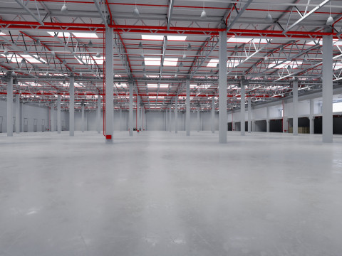 Industrial Warehouse Interior 8 Modello 3D