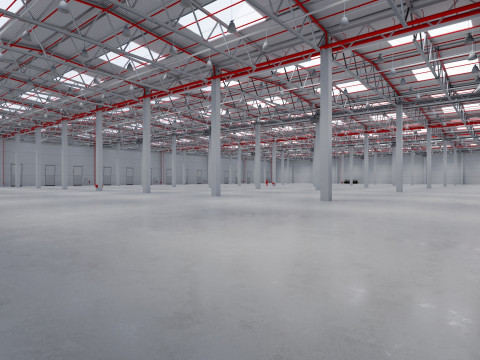 Industrial Warehouse Interior 8 Modello 3D