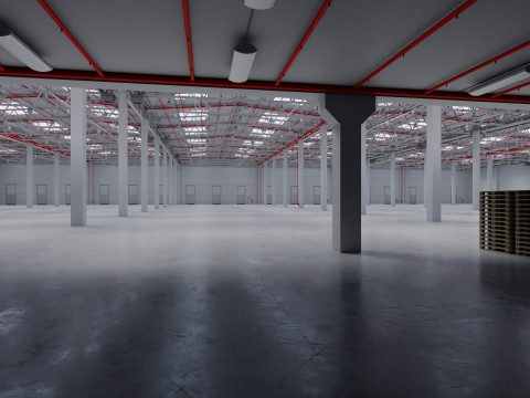 Industrial Warehouse Interior 8 Modello 3D
