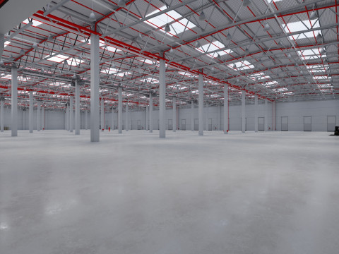 Industrial Warehouse Interior 8 Modello 3D