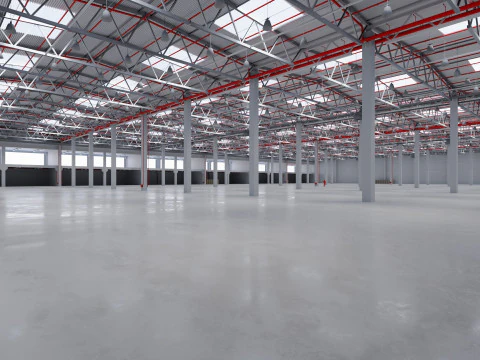 Industrial Warehouse Interior 8 3D Model