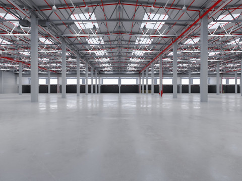 Industrial Warehouse Interior 8 Modello 3D