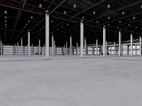 Industrial Warehouse Interior 8 Modello 3D