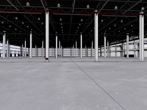 Industrial Warehouse Interior 8 Modello 3D