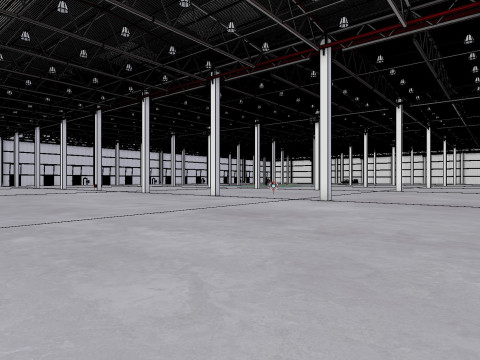 Industrial Warehouse Interior 8 Modello 3D