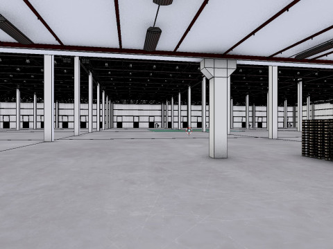 Industrial Warehouse Interior 8 Modello 3D