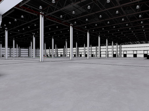 Industrial Warehouse Interior 8 Modello 3D