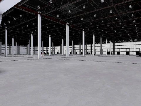 Industrial Warehouse Interior 8 3D Model