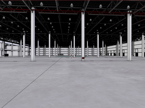 Industrial Warehouse Interior 8 Modello 3D