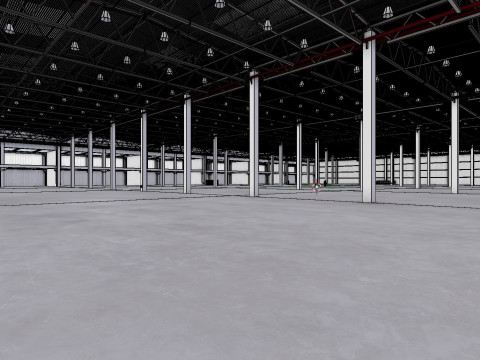 Industrial Warehouse Interior 8 Modello 3D